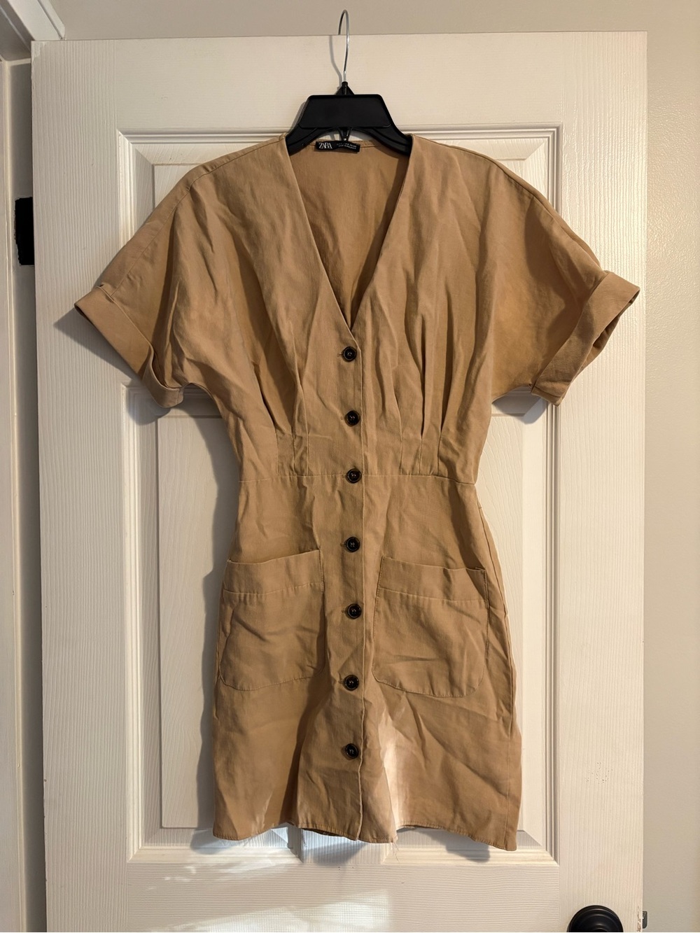 Zara tan mini dress
